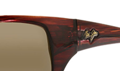 Shop Maui Jim Peahi 65mm Polarized Sport Sunglasses In Tortoise / Hcl Bronze Lens