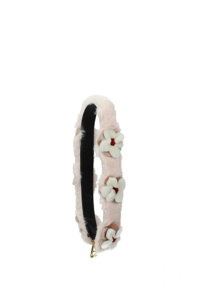 Shop Prada Shoulder Strap Fur Pink