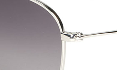 Shop Maui Jim Cliff House 59mm Polarized Aviator Sunglasses In Silver