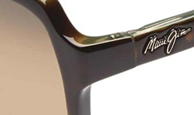 Maui Jim Cloud Break 56mm Polarizedplus2® Sunglasses In Tortoise Peacock/ Blue/ Bronze