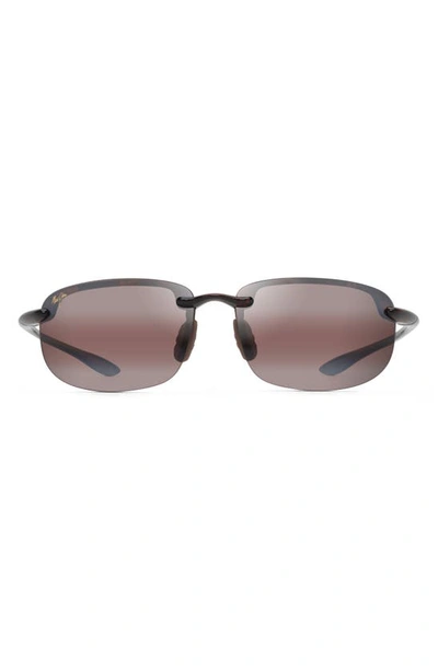 Shop Maui Jim Ho'okipa 63mm Polarizedplus®2 Rectangular Sunglasses In Tortoise