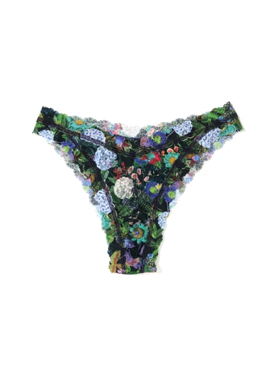 Shop Hanky Panky Printed Signature Lace Tanga In Multicolor