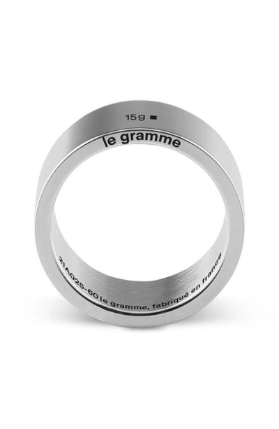 Shop Le Gramme 15g Polished Sterling Silver Ribbon Band Ring