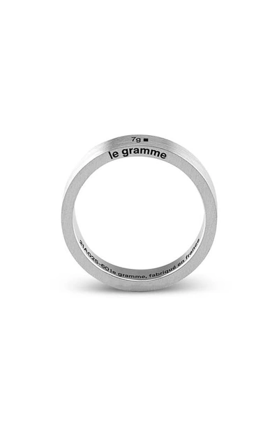 Shop Le Gramme 7g Brushed Sterling Silver Ribbon Ring