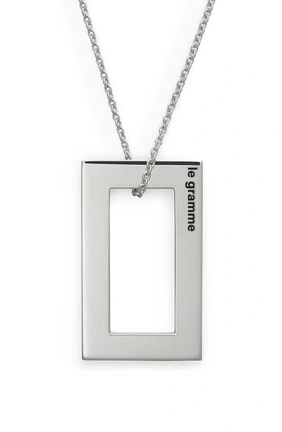 Shop Le Gramme 3.4g Polished & Brushed Sterling Silver Pendant Necklace