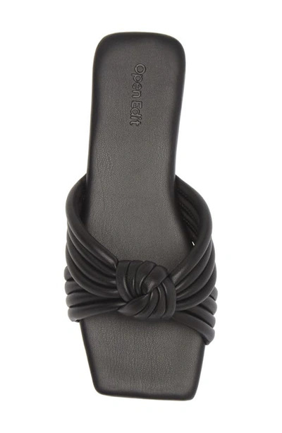 Shop Open Edit Lilah Knot Slide Sandal In Black