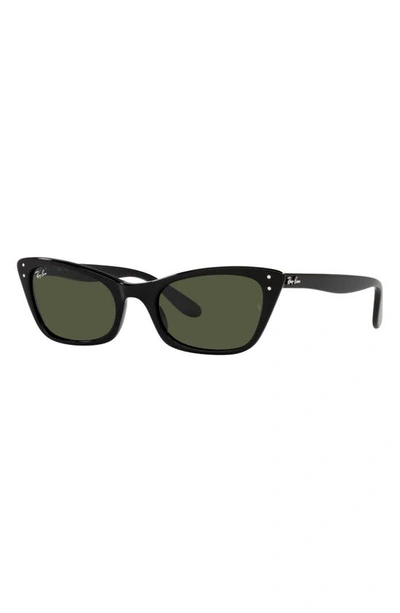 Shop Ray Ban Ray-ban Lady Burbank 55mm Cat Eye Sunglasses In Black