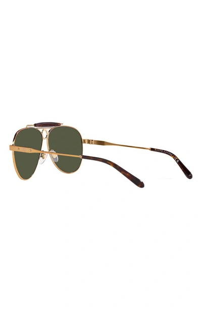 Shop Ralph Lauren 61mm Aviator Sunglasses In Antiq Cop