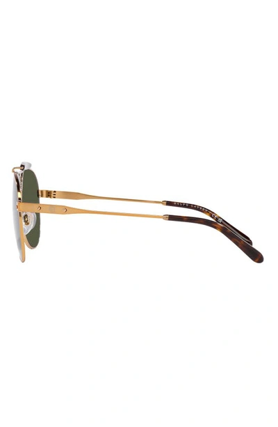 Shop Ralph Lauren 61mm Aviator Sunglasses In Antiq Cop