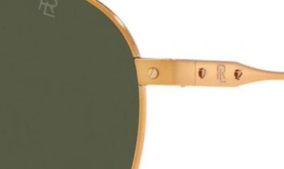 Shop Ralph Lauren 61mm Aviator Sunglasses In Antiq Cop