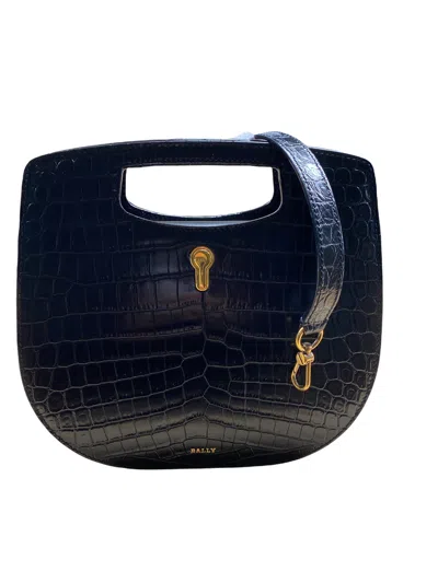 Bally Caya Women's 6232624 Black Leather Top Handle Bag In Multi