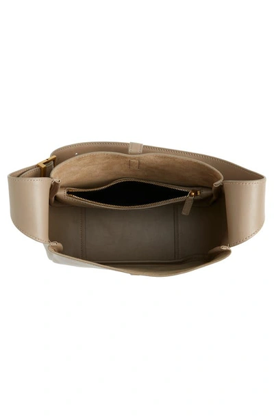 Saint Laurent Le 5 À 7 Supple Small Leather Shoulder Bag In Dusty Grey