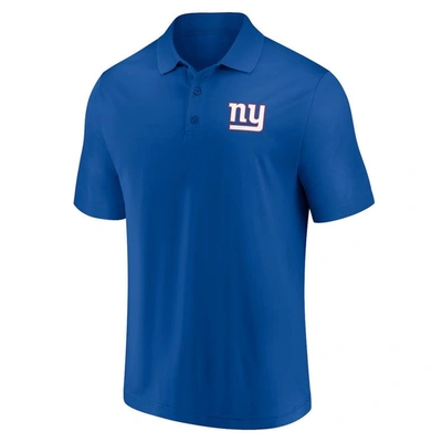 Shop Fanatics Branded Royal/red New York Giants Dueling Two-pack Polo Set