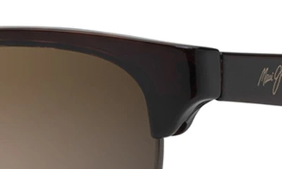 Maui Jim Kawika 54mm Polarizedplus®2 Rectangular Sunglasses In Tortoise/ Gold