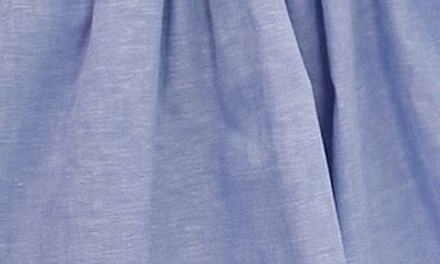 Shop Topshop Long Sleeve Linen & Cotton Romper In Medium Blue