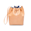 Mansur Gavriel Mini Tanned Leather Bucket Bag, Camel/fuchsia In Cam-roy
