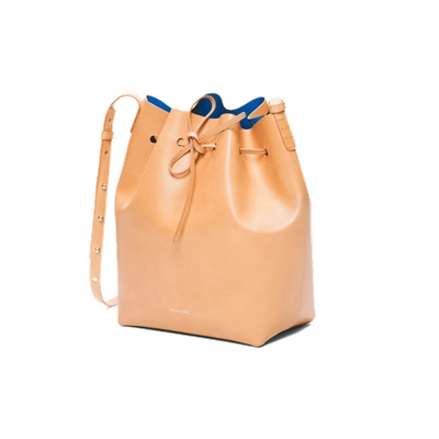 Shop Mansur Gavriel Bucket Bag In Cam-roy