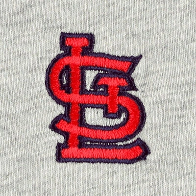 Johnnie-o Red/heather Grey St. Louis Cardinals Alsen Raglan Long Sleeve T- shirt In White
