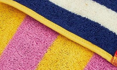 Dusen Dusen Fruit Stripe Hand Towel In Grapefruit Stripe