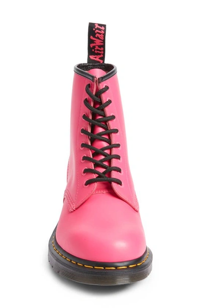 Shop Dr. Martens' 1460 Boot In Clash Pink Smooth