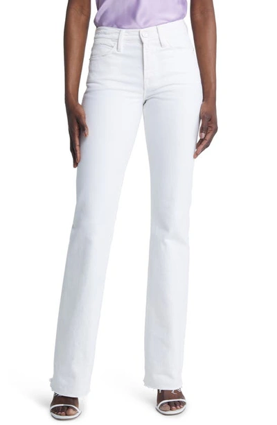 Shop Frame Le Easy Chew Hem Flare Jeans In Au Natural Chew