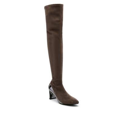 Shop United Nude Molten Flow Thigh Boot Mid In Brown