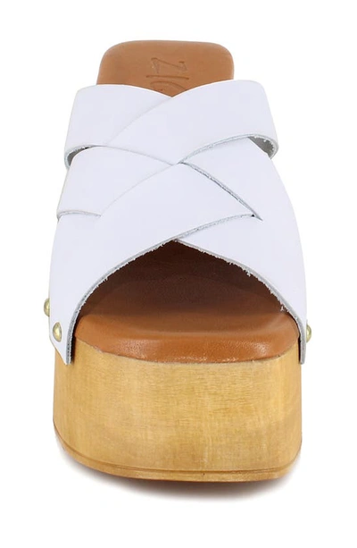 Shop Zigi Suriel Platform Slide Sandal In Wht Lthr O