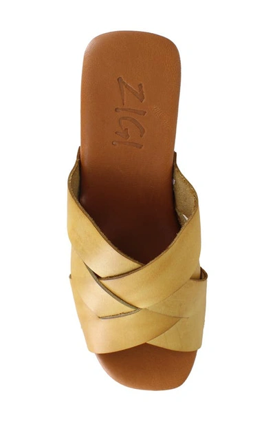 Zigi Suriel Platform Slide Sandal In Mstrd Lthr