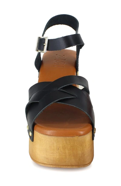 Shop Zigi Marcy Platform Sandal In Blk Leathe