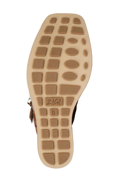 Zigi Philipah Peep Toe Platform Wedge Sandal In Cognac Cro