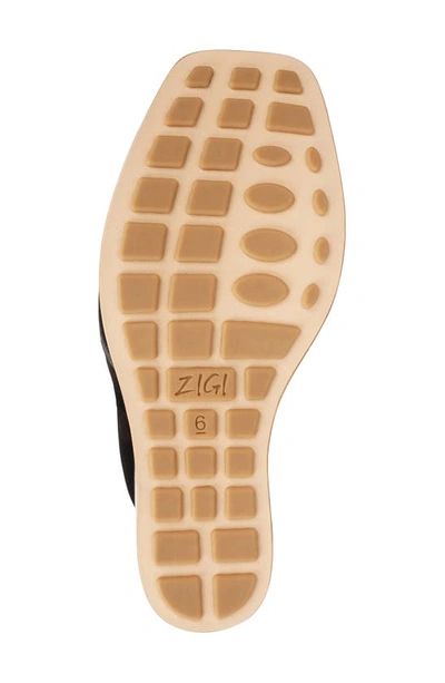 Zigi Domenika Peep Toe Platform Wedge Sandal In Blk Suede