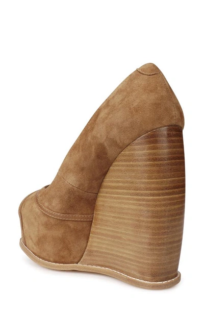 Shop Zigi Domenika Peep Toe Platform Wedge Sandal In Tobacco Sd