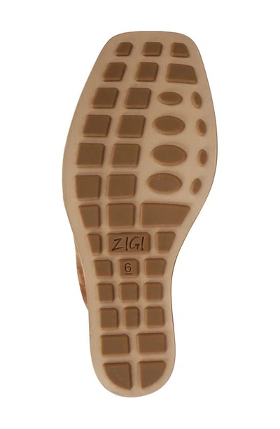 Zigi Domenika Peep Toe Platform Wedge Sandal In Tobacco Sd