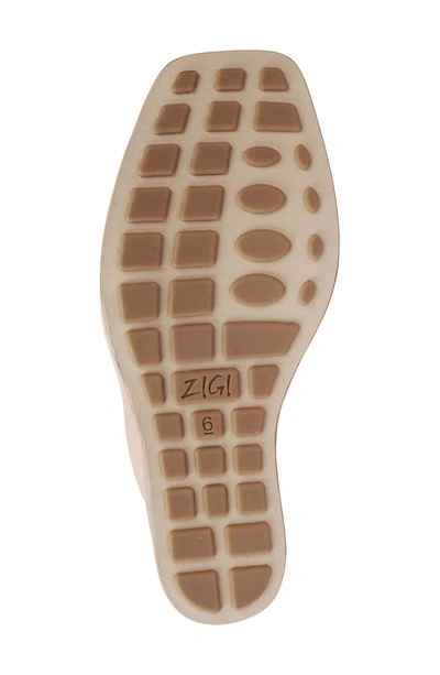 Zigi Milluh Peep Toe Platform Wedge Sandal In Blush Leather