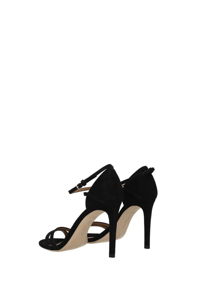 Shop Ferragamo Sandals Ines X5 Suede Black