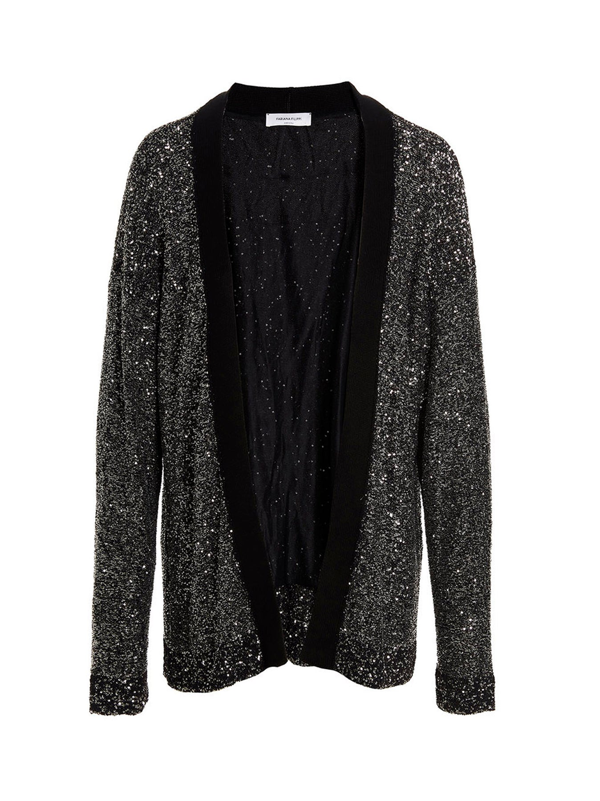Fabiana Filippi sequin-embellished knitted cardigan - Black