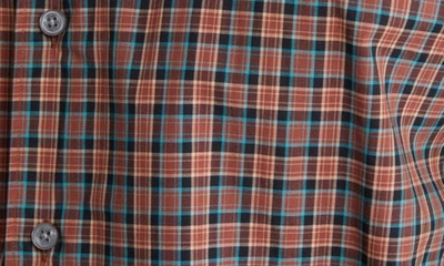 Shop Scott Barber Saturated Plaid Button-up Shirt In Auburn