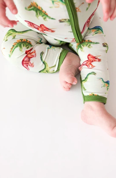 Posh Peanut Buddy Fitted Convertible Footie Pajamas In Open Green