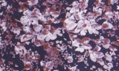 Chelsea28 Faux Wrap Floral Midi Dress In Blue- Purple Tara Print