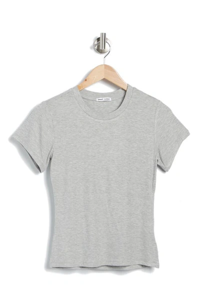 Shop Sweet Romeo Ribbed Short Sleeve T-shirt In Heather Grey