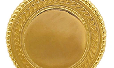 Shop Adornia Roman Disc Pendant Necklace In Yellow