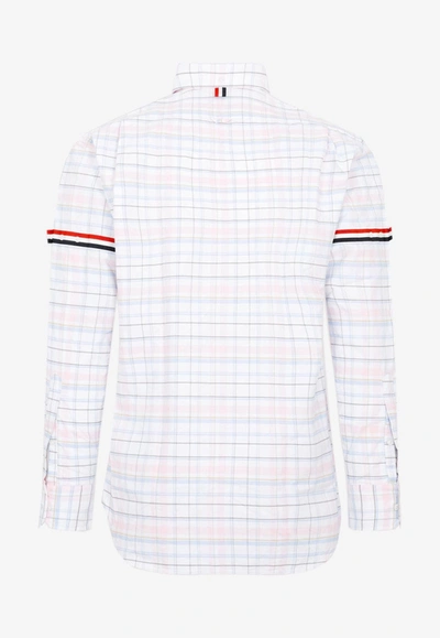 Shop Thom Browne Classic Checkered Shirt In Multicolor