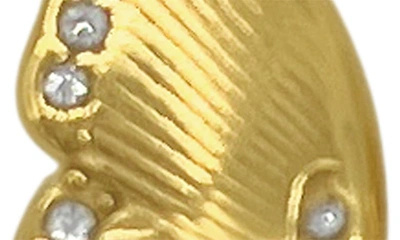 Shop Adornia Water Resistant Pavé Cz Butterfly Split Stud Earrings In Gold