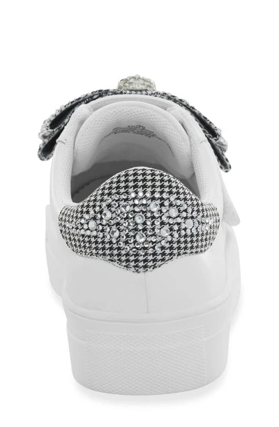Kurt Geiger Mini Laney Crystal-embellished Bow Leather Trainers 6-7 Years In White