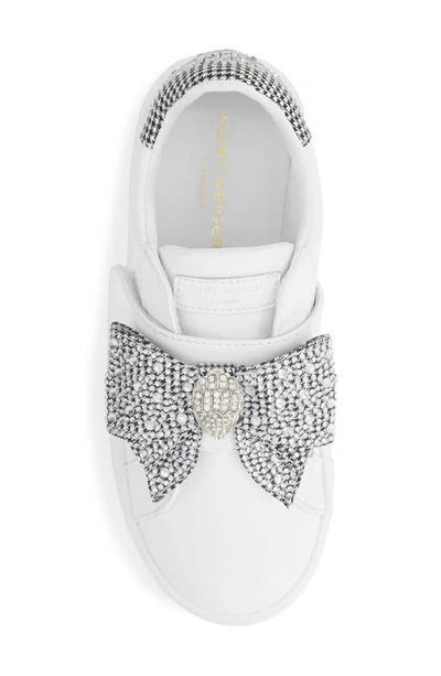 Shop Kurt Geiger Kids' Mini Laney Bow Sneaker In White