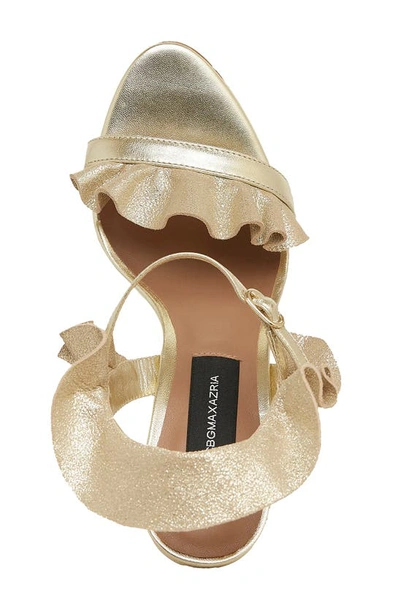 Shop Bcbgmaxazria Sabrina Ruffle Sandal In Platino