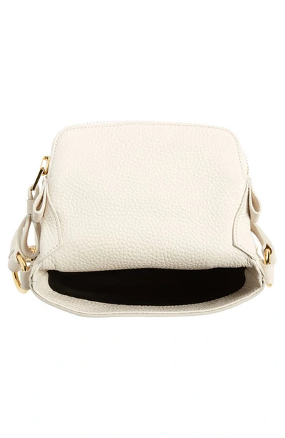 Shop Tom Ford Mini Jennifer Grained Leather Crossbody Bag In 1w003 Chalk