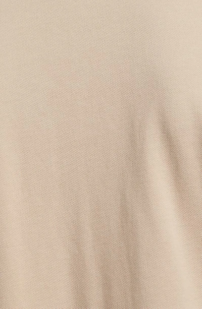 Shop Treasure & Bond Oversize Long Sleeve Cotton Polo In Tan Doeskin