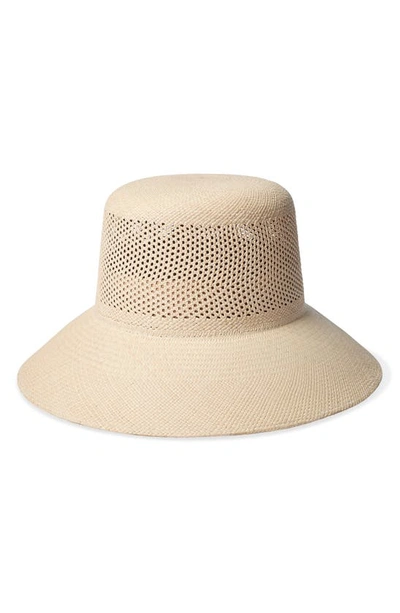 Shop Brixton Lopez Straw Bucket Hat In Catalina Sand