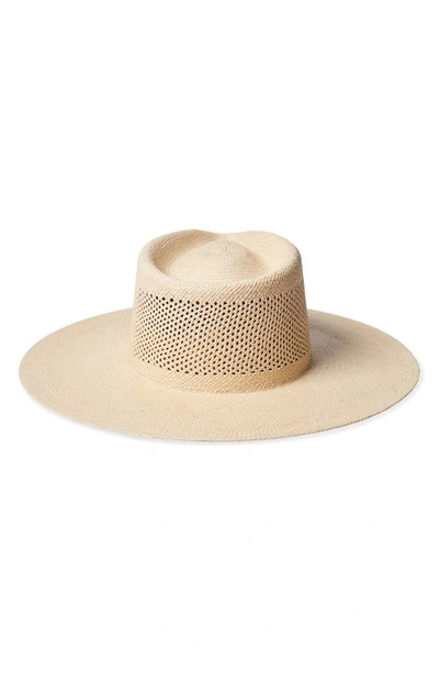 Shop Brixton Jo Straw Rancher Hat In Catalina Sand